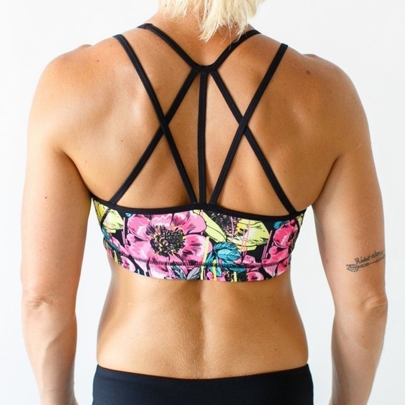 Born Primitive Rhapsody Bra Retro Flora Blue Pink Yellow - Picture 1 of 9